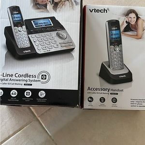 VTECH 2 line cordless with extra phone NO OFFERS